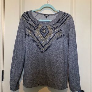 Studded sweatshirt top